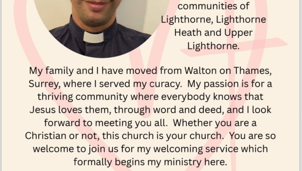 Come and welcome Dave as he becomes our associate minister for the Parish of Lighthorne and Upper Lighthorne.